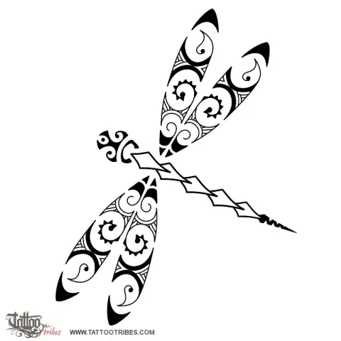 Maori style dragonfly