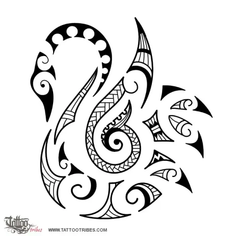 Maori style swan