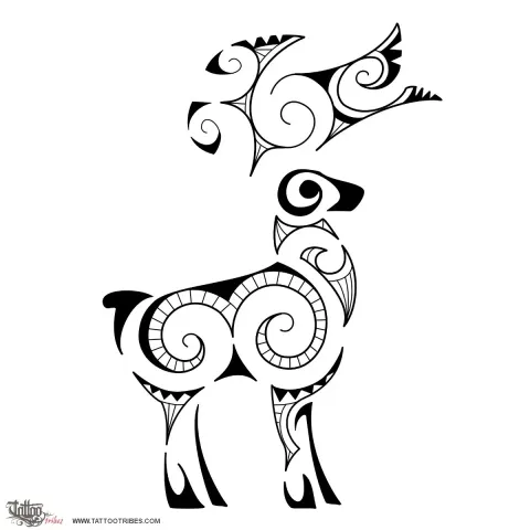 Maori style deer