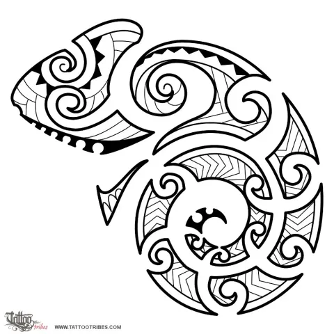 Maori style chameleon