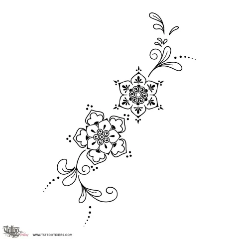 Mehndi flowers