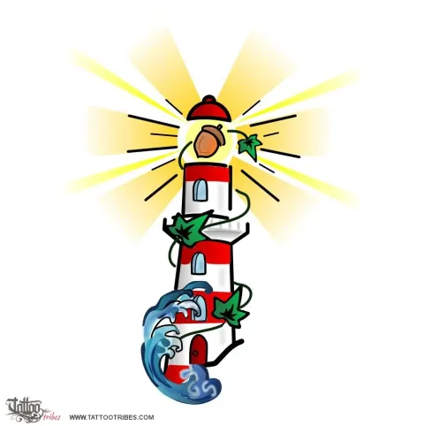 Lighthouse & acorn