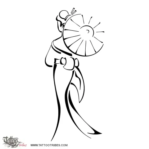 Stylized geisha