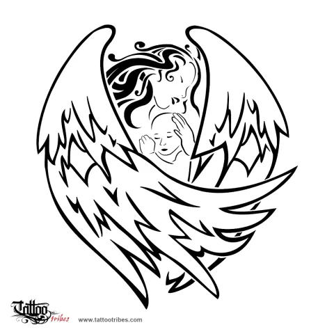 Angel and baby