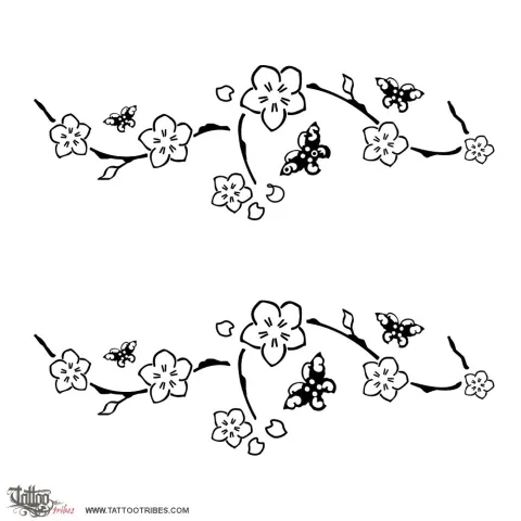 Butteflies among the cherry trees