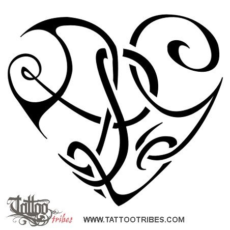 A+L+G heart (Union, affection) tattoo design thumbnail