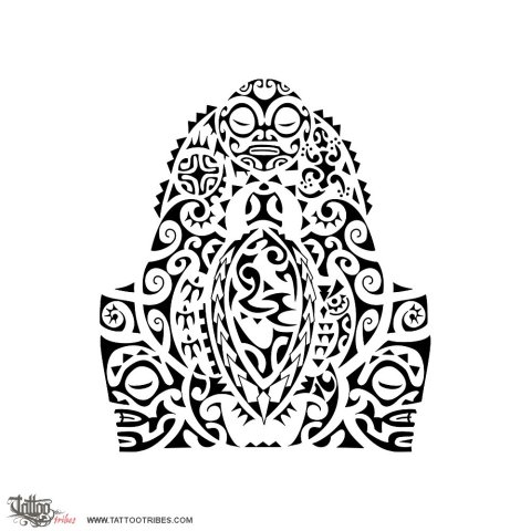 Manaia (Family protection) tattoo design thumbnail