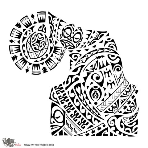Haerenga (Journey) tattoo design thumbnail
