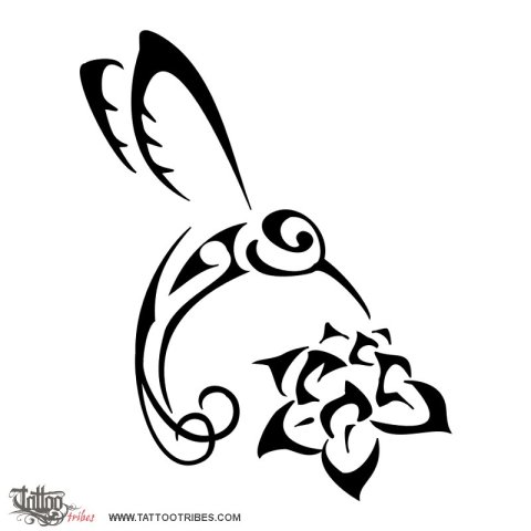Carpe diem (Humming bird) tattoo design thumbnail