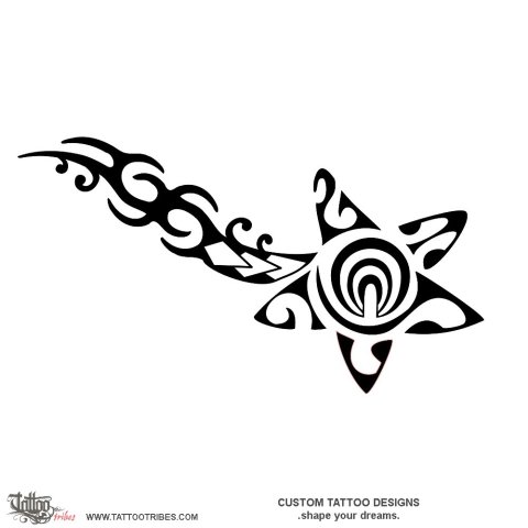 Comet (Tribal) tattoo design thumbnail