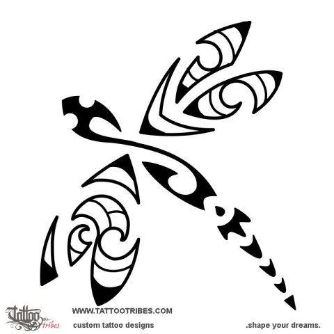 Small dragonfly (Kirituhi) tattoo design thumbnail
