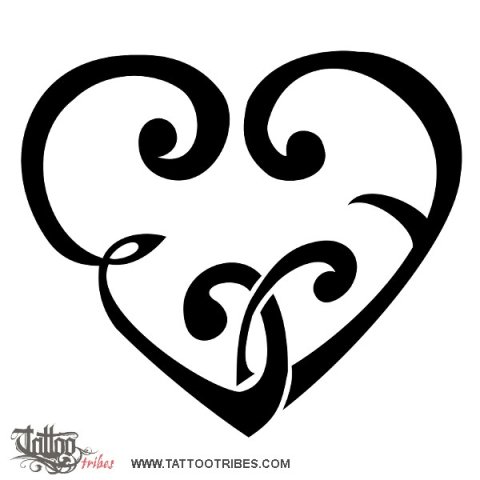 E+F heart (Union) tattoo design thumbnail
