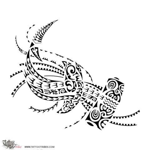 Riunga (Path, way) tattoo design thumbnail