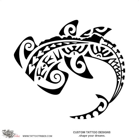 Sea and mountains (Tenacity) tattoo design thumbnail