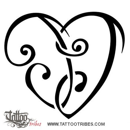 J+J heart (Bond) tattoo design thumbnail