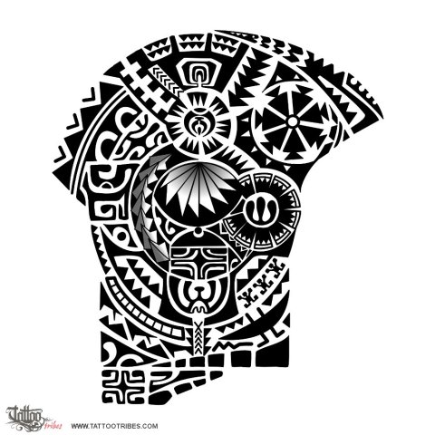 Pi'ika (Protector) tattoo design thumbnail