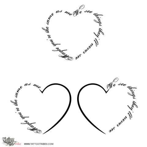 Heart song (Union, complicity) tattoo design thumbnail