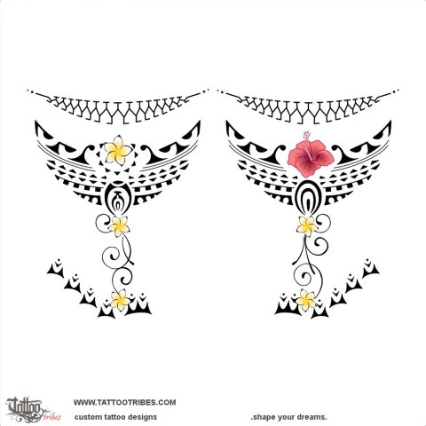 Top of foot (Beauty) tattoo design thumbnail