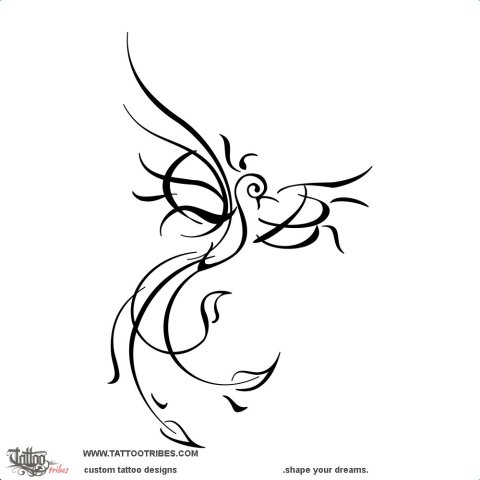 Phoenix CB (New beginning) tattoo design thumbnail