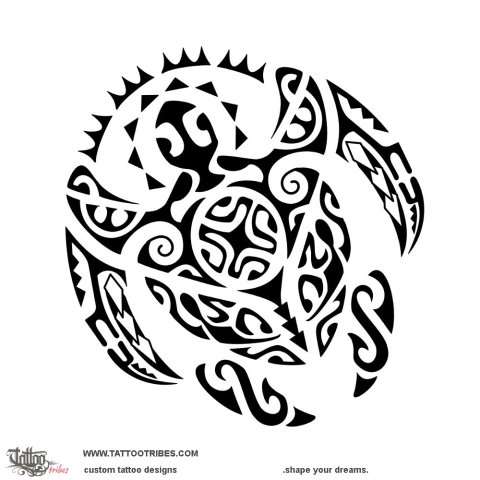 Manta turtle (Balanced) tattoo design thumbnail
