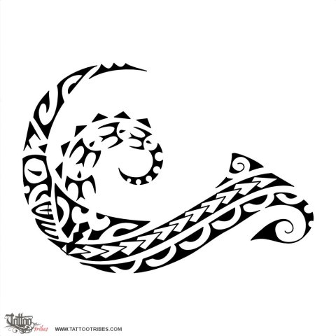 Surfin' tiki (Protection) tattoo design thumbnail