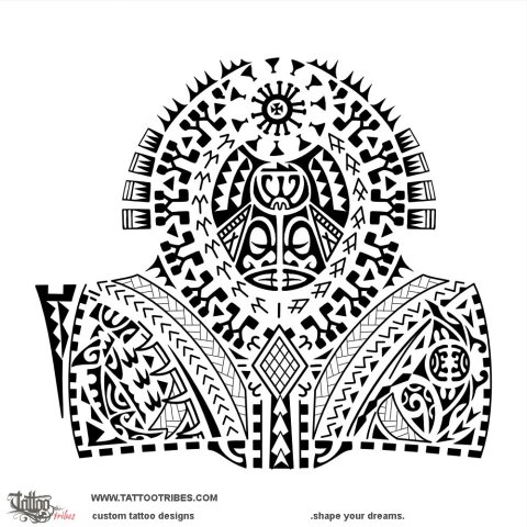 Ha'apurupuru (To serve) tattoo design thumbnail