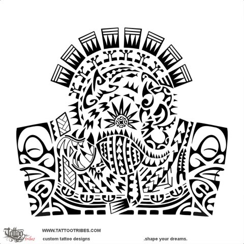Dinosaur (Family unity) tattoo design thumbnail