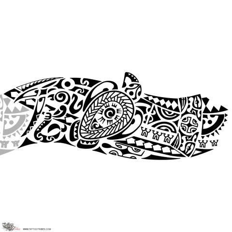 Awa (River) tattoo design thumbnail