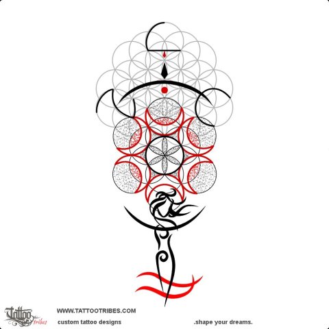 Selene (Moon goddess) tattoo design thumbnail