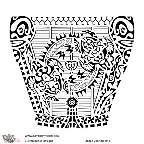 'auī (Left side) tattoo design thumbnail