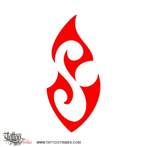 S+V flame (Passion) tattoo design thumbnail