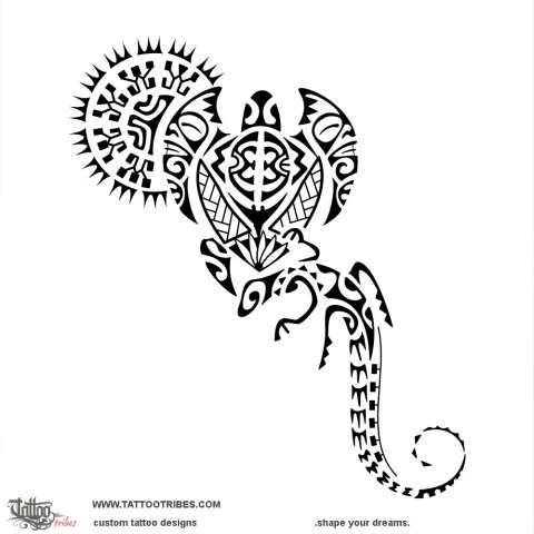 Ha'aupurupuru (To assist people) tattoo design thumbnail