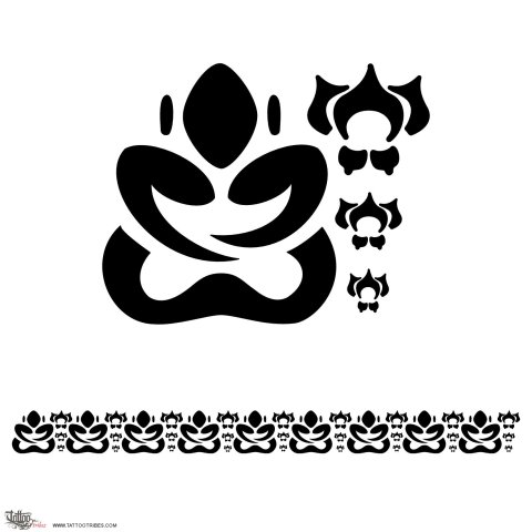 Nine Buddhas (Protection) tattoo design thumbnail