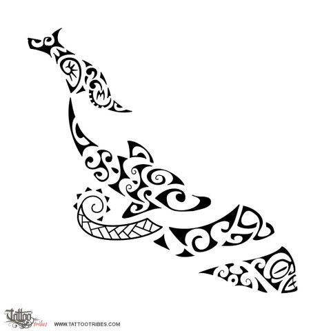 Whale (Care, union) tattoo design thumbnail