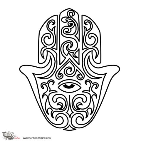 Hamsa (Protection) tattoo design thumbnail