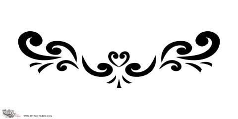 Koru lower back (New life, continuity) tattoo design thumbnail