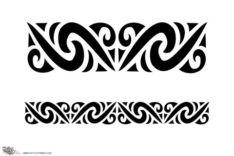 Maori Armband 3 (Wealth, protection) tattoo design thumbnail