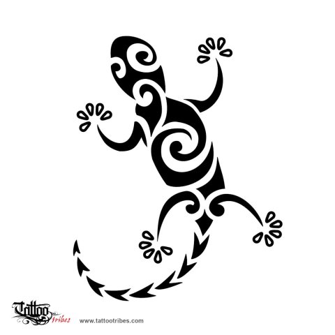 Gecko (Protection) tattoo design thumbnail