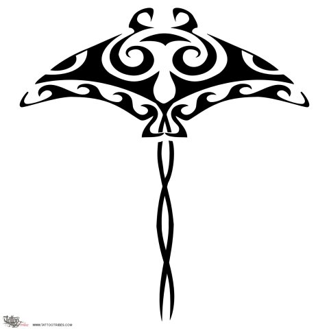 Manta (Beauty, protection) tattoo design thumbnail