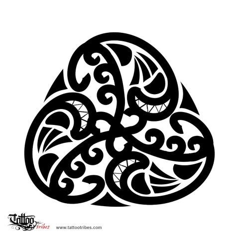 Maori triskell (Eternal life) tattoo design thumbnail