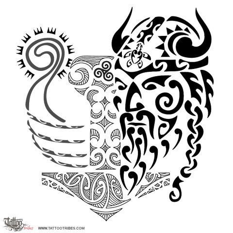 Maori Viking (New start, protection) tattoo design thumbnail