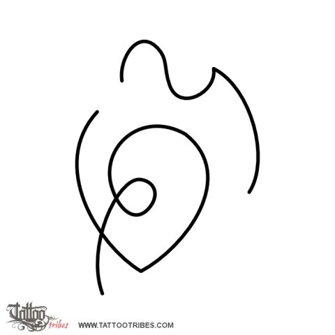 Minimals - sea turtle (Family, safety) tattoo design thumbnail