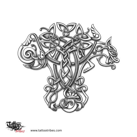 Celtic oak tree (Unity and wisdom) tattoo design thumbnail