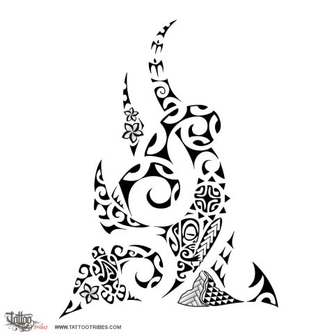 Ma kai (Towards the sea) tattoo design thumbnail