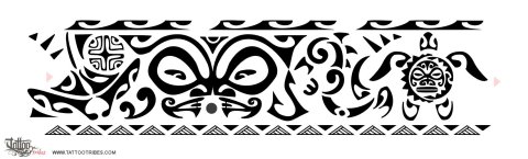 Polynesian ankle-band (Protection, balance) tattoo design thumbnail