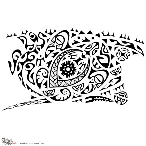 Kina (Sea urchin) tattoo design thumbnail