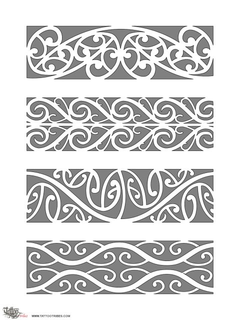 Maori armbands (Traditional motifs) tattoo design thumbnail