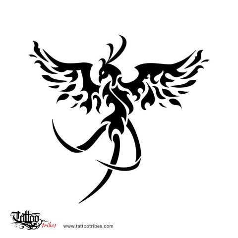 Tribal phoenix (Eternity) tattoo design thumbnail