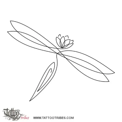 Dragonfly and lotus