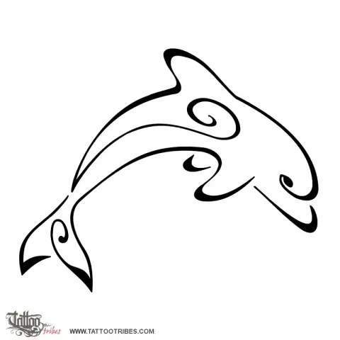 Stylized dolphin